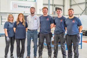 Interpanel launches: image shows the Interpanel team at its new facility.